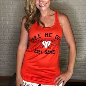NWOT Color Bear “Take Me Out To The Ball Game” Graphic Tank